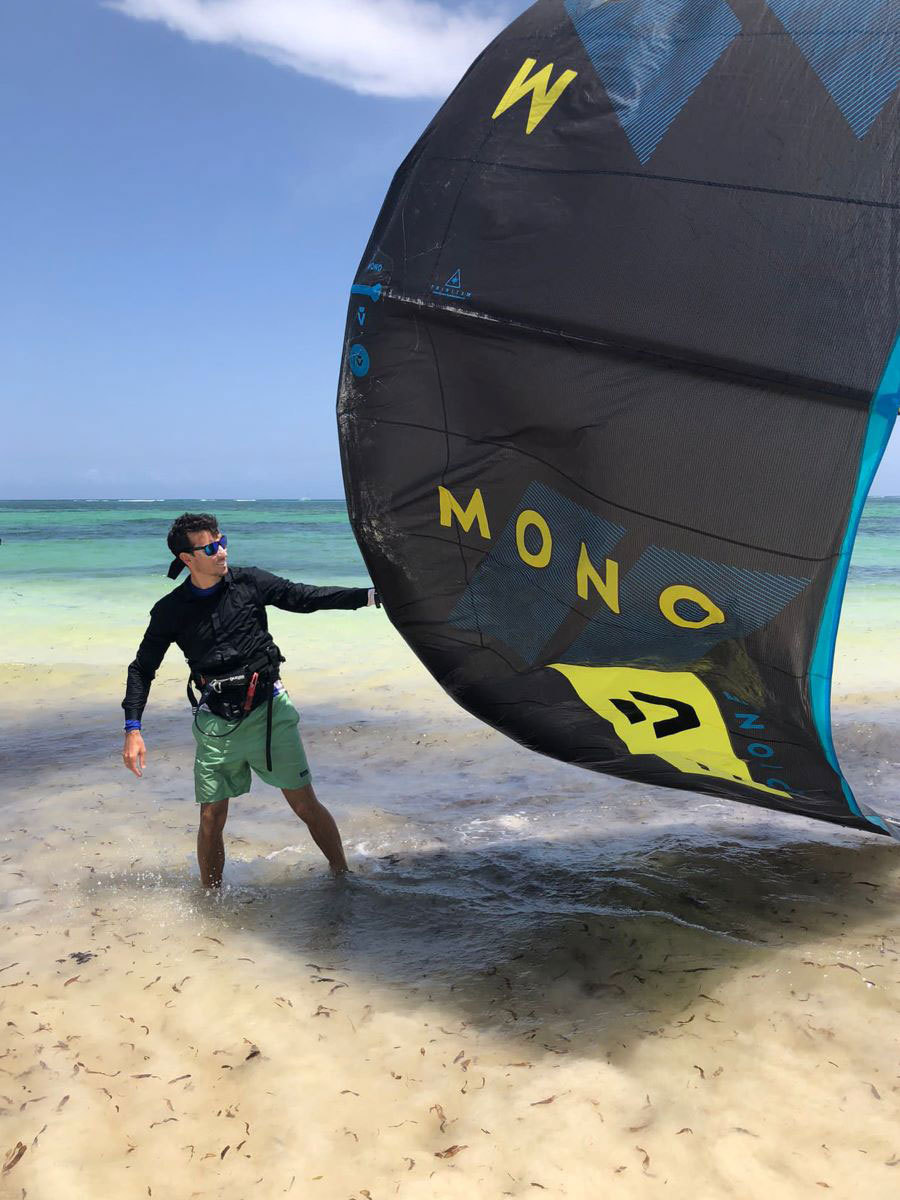 Le kite est un sport de vent puissant.